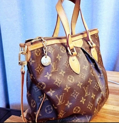 Auténtico Louis Vuitton Palermo PM Monograma 2 Vías Bolso de Hombro Cartera Marrón Foto 1 de 4