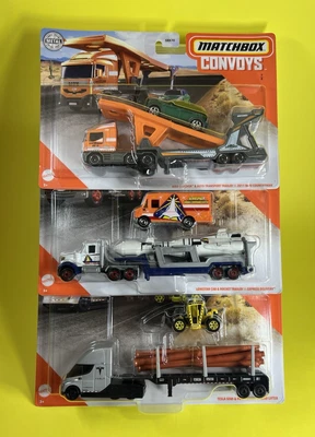 3 x Matchbox Convoys Tesla Mini Semi Car Carrier Trailer Load Lifter New - Image 1 of 4