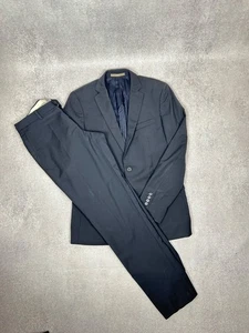 Traje Paoloni Para Hombre Hecho en Rumania Azul Marino Profundo 100% Lana Virgen Talla 48 EU - Imagen 1 de 21