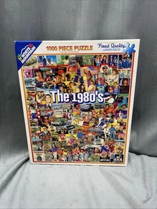 White Mountain Puzzle The 1980’s Trump Miami Vice Rambo Pete Rose Madonna MTV - Picture 1 of 24