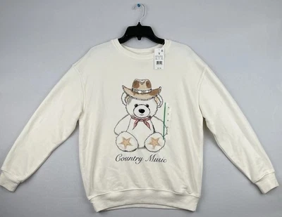 Zoe + Liv Mujer Música Country Oso de Peluche Gráfico Sudadera Talla MEDIANA Foto 1 de 4
