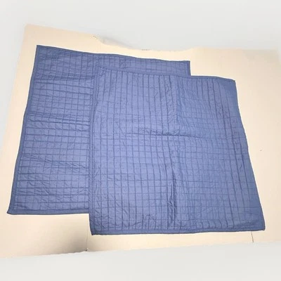 Juego de 2 fundas de almohada Urban Habitat Euro 26x26 azul mezcla de algodón puntada de edredón Foto 1 de 4