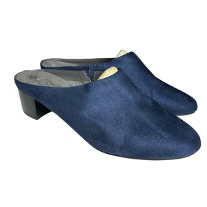 A2 by Aerosoles marineblaue Wildleder-Pantoletten Größe 9 Blockabsatz Slipper bequem - Bild 1 von 12