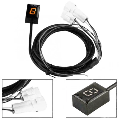 摩托车橙色 LED 齿轮指示器 适用于雅马哈 FZ6 FZ6R YZFR1 R6 WR250R FZN150 — 第 1/4 张图片