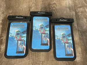 Set Of 3 Waterproof Pro Case Phone Case Sleeve NO STRAPS - Picture 1 of 3