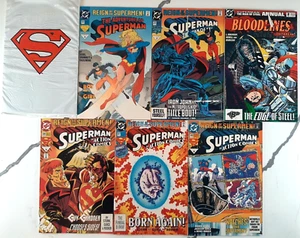 Superman 7-Comic Lot Adventures 500 502 Man Steel 23 Annual 2 Action 687 688 689 - Bild 1 von 20