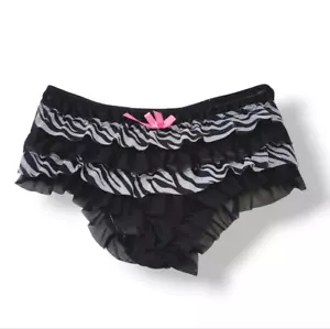 Vintage Y2K Coquette Tarea Ruffled Low Rise Bloomer in Animal Print Size Medium - Picture 1 of 8