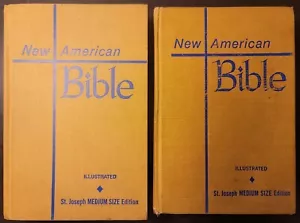 The New American Bible St. Joseph Medium Size Edition 1970 - 2 Copies 87 & 92 - Imagen 1 de 12