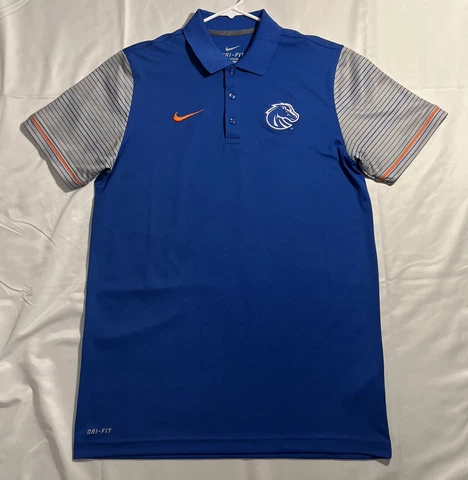 Nike Dri-Fit Boise State Broncos S/S Polo Golf Shirt Blue, Gray Men's Medium Cover