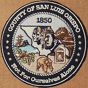 Sello de San Luis Obispo County California bordado hierro en parche - Imagen 1 de 1