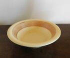 1 Soup Bowl - Canonsburg Pottery American Stoneware Yellow Speckle w/ Brown Band