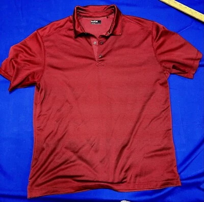 Bolle Golf Men's Short Sleeve Burgundy Textured Polo Shirt Size XL - Изображение 1 из 4