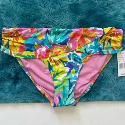 Bleu Rod Beattie Floral Bikini Bottom Size 8 - Image 1 of 4