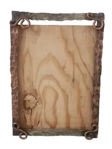 Hand Brazed Copper & Sterling Silver 4x6 Picture Frame w/ Magnetic Hanging - Picture 1 of 8