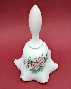 Vintage Fenton 6 1/2" Dinner Bell Puddingglas handbemalt Künstler signiert R Blevins - Bild 1 von 9