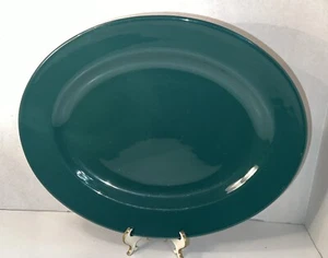 Vista Alegre Green Oval Serving Platter 15” x 12” - Picture 1 of 9