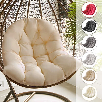 Cojín para silla colgante Huevo SOLO COJÍN Cojín de asiento de cesta oscilante suave con lazos Foto 1 de 4
