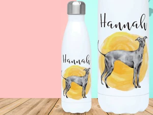 Greyhound Botella de agua | Regalos personalizados para los amantes de los galgos - Imagen 1 de 6