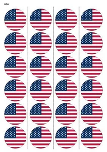 24X VORGESCHNITTENE USA FLAGGE FOOTBALL ESSBARE OBLATENPAPIER, CUPCAKE, KUCHENAUFLEGER 1237 - Bild 1 von 1