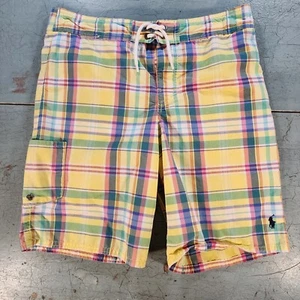 Jungen Polo Ralph Lauren Madras kariert bunte Badehose Größe 10-12 Medium - Bild 1 von 9