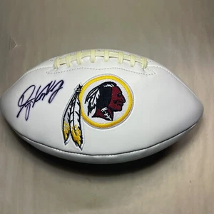 Dwayne Haskins Signed Washington Redskins Logo Football (Fanatics COA)Commanders - Picture 1 of 5