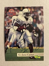 1995 Classic NFL Draft Auto /750 Ki-Jana Carter Rookie RC COA Autograph Penn St.