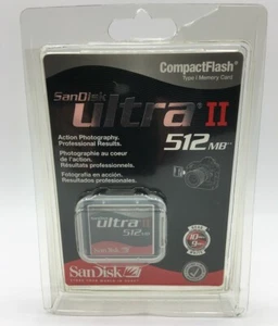Sandisk Ultra II 512 MB Compact Flash Memory Card (SDCFH-512-901) - Picture 1 of 2