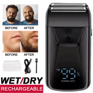 Men's Electric Beard/Bald Shaver Trimmer Razor Rechargeable Hair Shaving Machine - Picture 1 of 15