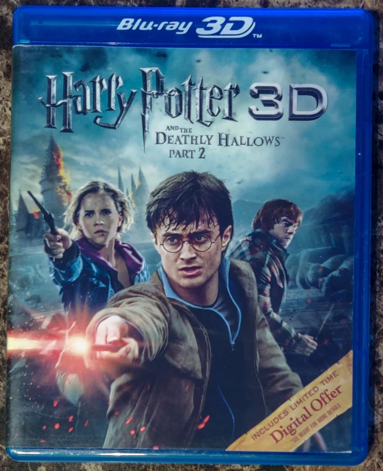Harry Potter and the Deathly Hallows Part 2 (Blu-ray + 3D, 2011, 2-Disc Set) - Image 1 of 1