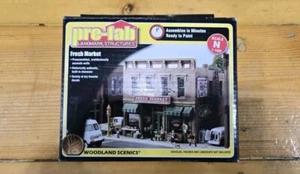 Woodland Scenics Pre-Fab Fresh Market N Railroad Train Building PF5200 - Picture 1 of 9