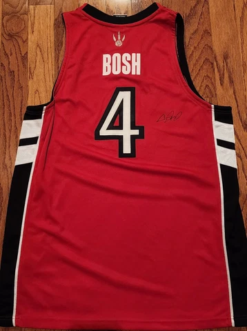 Chris Bosh signed Toronto raptors jersey Vintage NBA Red Cover