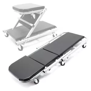 TTLettino sottoauto meccanico sgabello 2in1 carrello sottomacchina 90x41,5x12,5c - Imagen 1 de 3