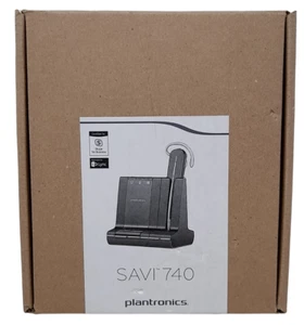 New Plantronics Savi 740 Savi 3 In 1 Convertible DECT Cordless Headset W740-M - Picture 1 of 7