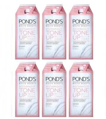 X6 Pond's Beauty Instabright Tone Up Milk Face Facial Cream Moisturizer 6.5g - Image 1 of 4
