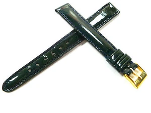 12 mm BLAU GRÜN UHRENARMBAND ARMBAND LACKLEDER UHRENBAND 1216 - Picture 1 of 3