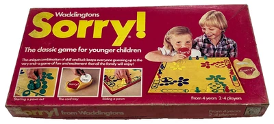 SORRY ! GAME : Rare 1980 Vintage Waddingtons Edition - Complete (FREE UK P&P) - Image 1 of 4
