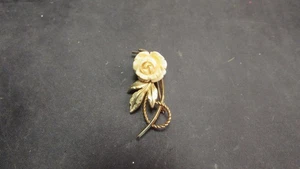 Van Dell signed Goldfilled 1/20 Rose H=2" Pin - Bild 1 von 2