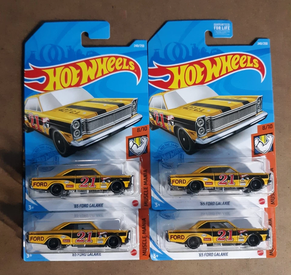 Lote de 4 - Estojo Hot Wheels 202 1 P - 1965 65 Ford Galaxie - Caça ao Tesouro - Imagem 1 de 1