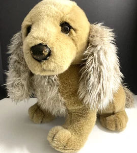Peluche giocoso vintage 1988 Chrisha realistico Cocker Spaniel cucciolo cane peluche - Foto 1 di 9