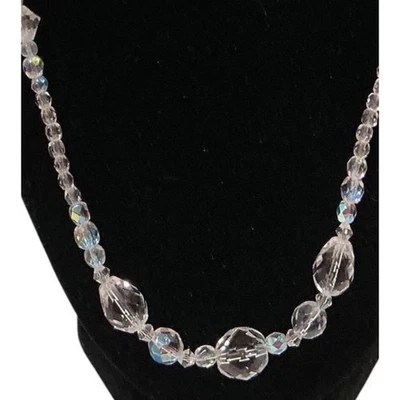 全新带标签 34 美元;27 英寸水晶串珠项链刻面珠长表珠宝首饰 — 第 1/4 张图片