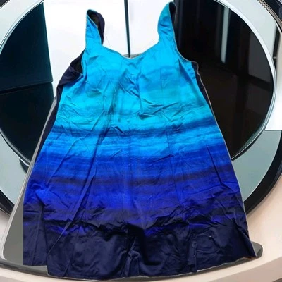 Sheego Badeanzug Badekleid Tankini blau türkis 56 Cup B bis E (000) große Größen - Bild 1 von 4
