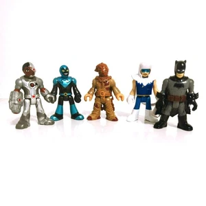 Imaginext DC Comics Lot of 5 - Cyborg, Blue Beetle, Scarecrow, Batman, Capt Cold - Picture 1 of 4