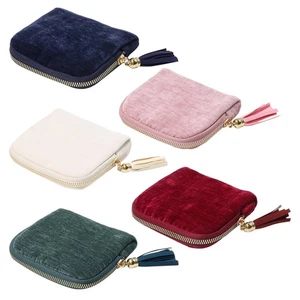 1x Mini Jewelry Travel Case Travel Jewelry Pouch Velvet Jewelry Organizer Bag - Picture 1 of 16
