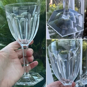 RARO 3 BACCARAT Cristal COMPIEGNE Agua Vino Corte Vaso 7.25” Base Hexagonal Como Nuevo - Imagen 1 de 7