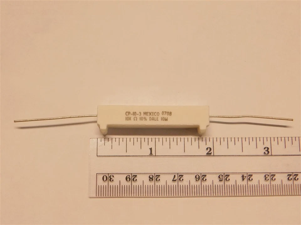 5 resistencias de alimentación Dale CP-10-3 CP Series 10K 10W 10% cerámicas con separadores Foto 1 de 1