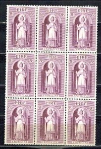 Francobolli Irlanda: San Patrizio, 8p viola., SC 180, stock di 9, MNH - Foto 1 di 1