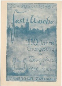 Postal foto Alemania DDR, 1956. 110jr coro de modales Zwenkau Fest Week - Imagen 1 de 2