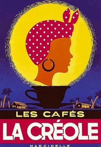 Creole Coffees Cafe Resturant Retro Classic Poster Print - Picture 1 of 1