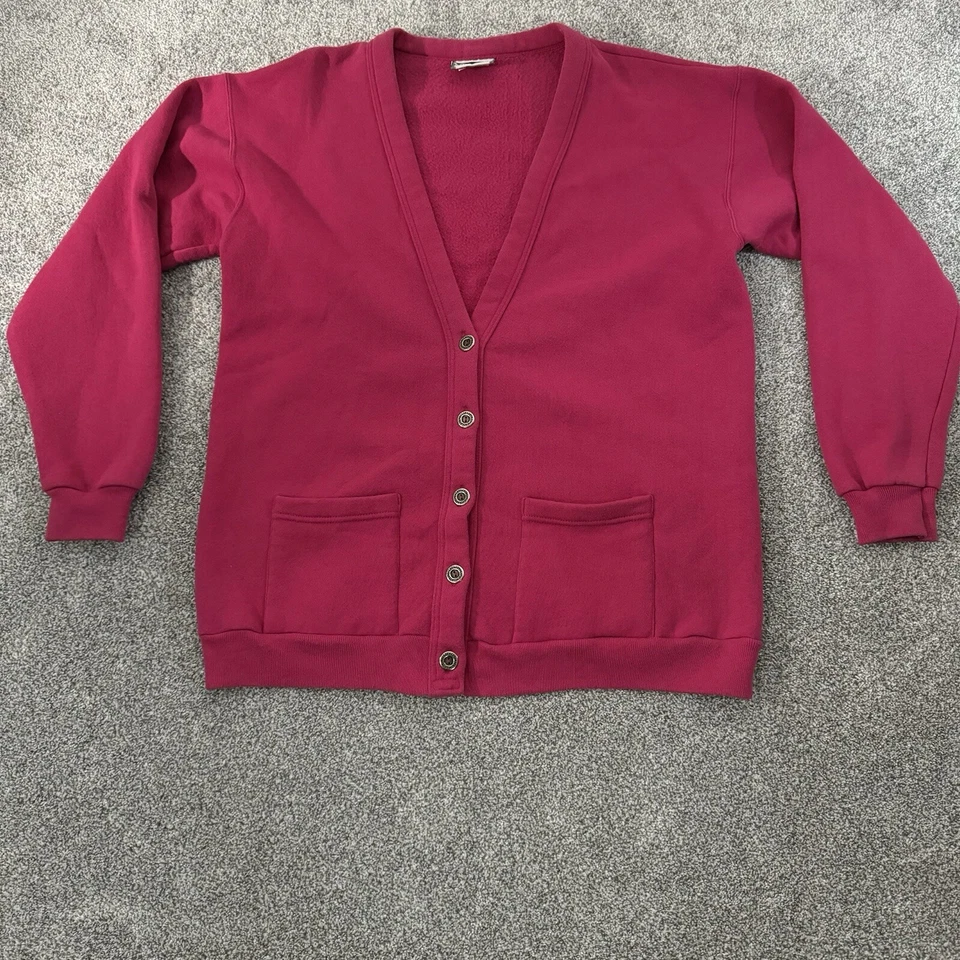 Lee Cardigan Sudadera Mujer L Peso Pesado Barbiecore Rosa Caliente De Colección Años 80 90 Foto 1 de 4