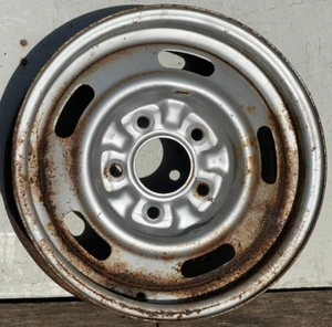 CHEVROLET RALLY WHEEL RIM  STEEL 14x6 5on 4.75 BOLT CIRCLE JJ - Picture 1 of 16